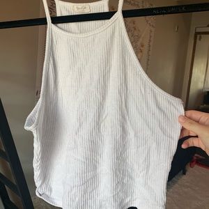 White halter tank top